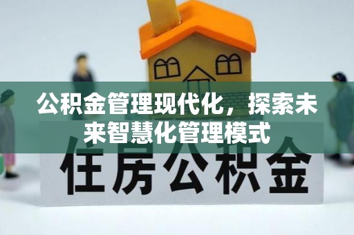 苏澳公积金管理现代化，探索未来智慧化管理模式