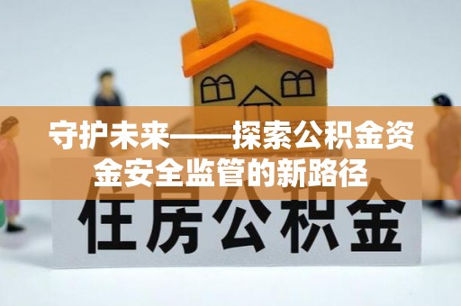 苏澳守护未来——探索公积金资金安全监管的新路径
