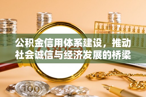 苏澳公积金信用体系建设，推动社会诚信与经济发展的桥梁