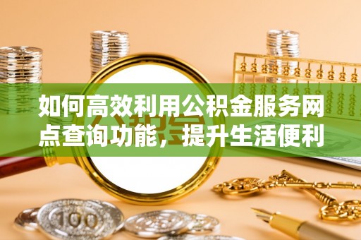 苏澳如何高效利用公积金服务网点查询功能，提升生活便利性