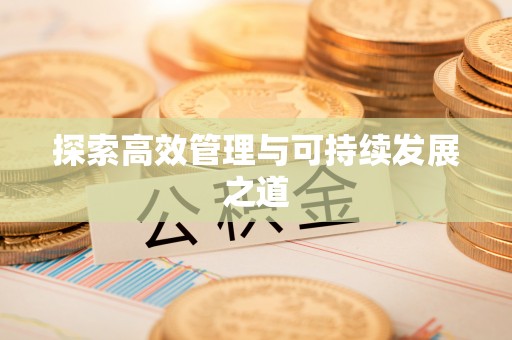 苏澳探索高效管理与可持续发展之道